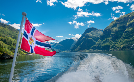 Norwegen Schiff Flagge